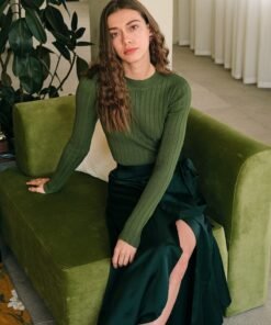 The Round Neck Ribbed Knit Sweater